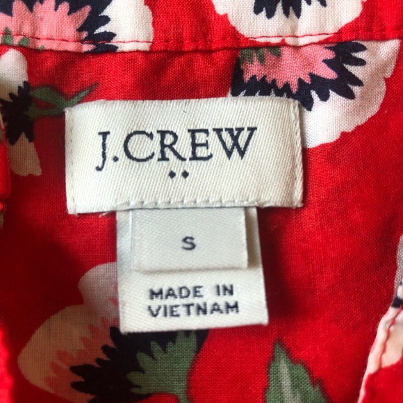 J Crew tie-front foral button down blouse - Picture 7 of 14
